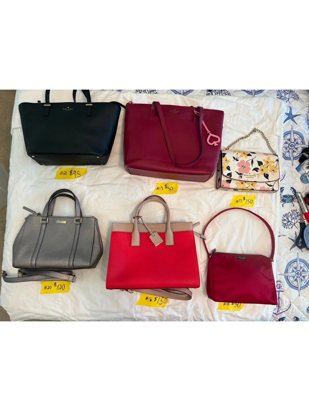 KATE SPADE.  Many different price, sizes, and prices.